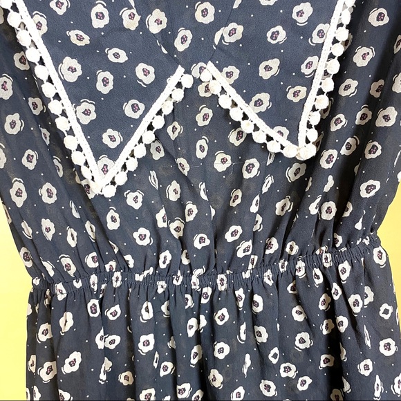 Peppermint Floral Print Boho Mini dress - Size S - Picture 6 of 8